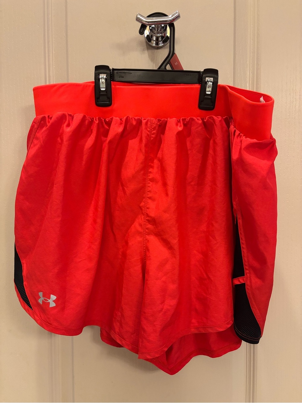 Under Armour Bright Red & Black Women's Athletic Shorts NWOT